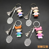 Cute doll for badminton, keychain, metal accessory, Birthday gift