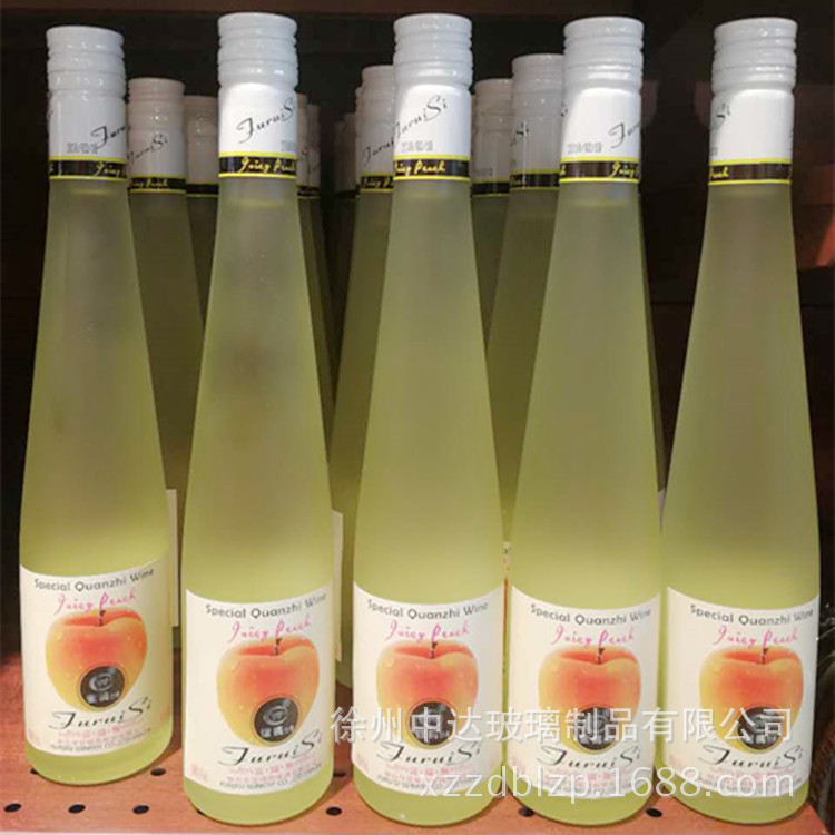 批发饮料果酒瓶375ml冰酒瓶果醋玻璃瓶创意葡萄红酒瓶磨砂