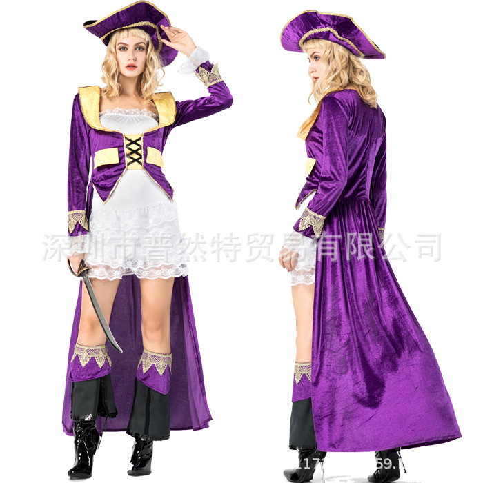 万圣节角色扮演化妆舞会成人女海盗服装 游戏制服套装 性感水手服