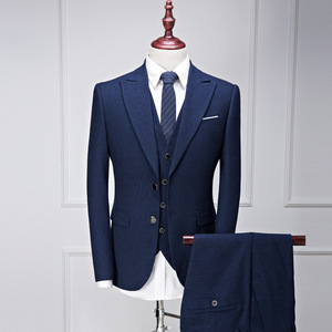 Men’s suit business suit British slim professional suit wedding bridegroom’s three piece suit