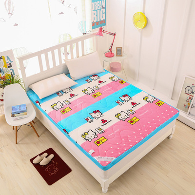 厂家直销 学生寝室床垫 印花法莱绒立体床垫 一件代发|ms