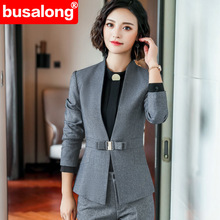 秋冬热卖长袖职业西服正式装女裙套裤面试销售OL女工作服6012