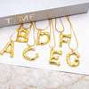 Fashionable necklace with letters, pendant, European style, English letters