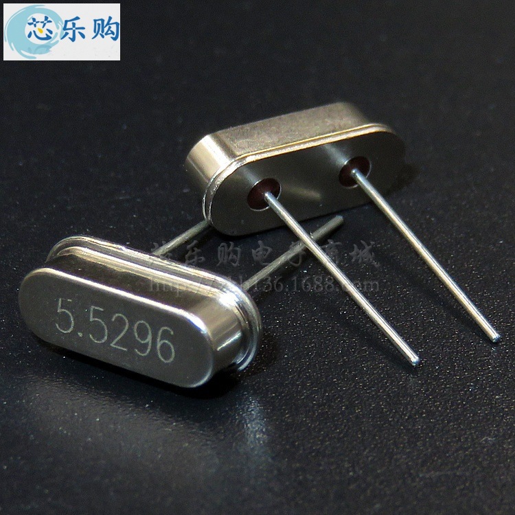 晶振 5.5296M 5.5296MHZ 直插 HC-49S 两脚 无源晶振 晶体 进口