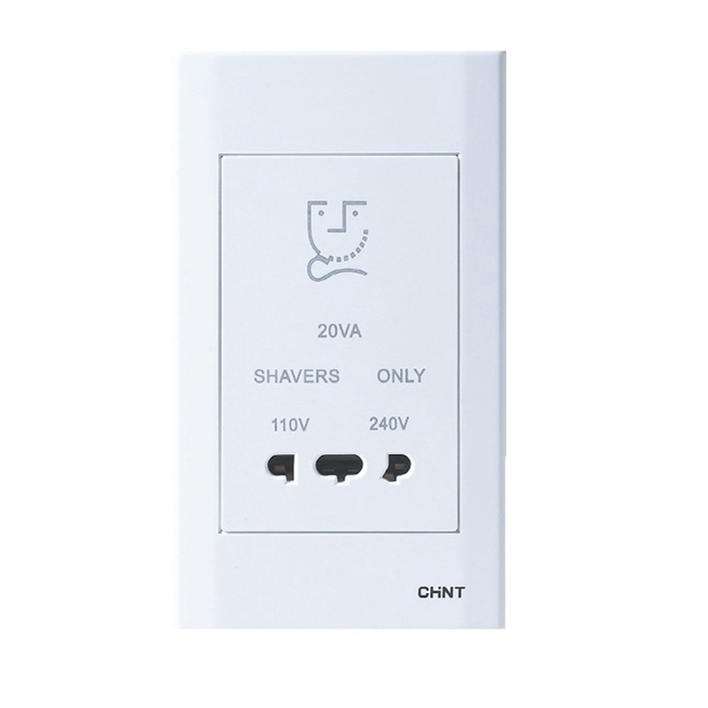 正泰插座 7系列 一联剃须刀插座 110V/240V （146型）new7-300