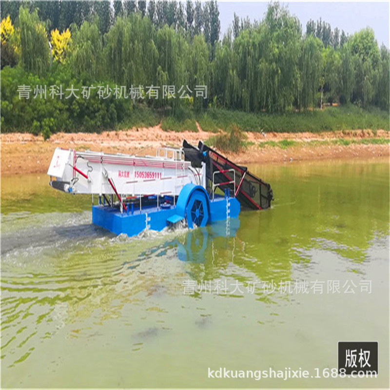 多功能河道除草船 全自动割草船 水下水草收割机械厂家定做