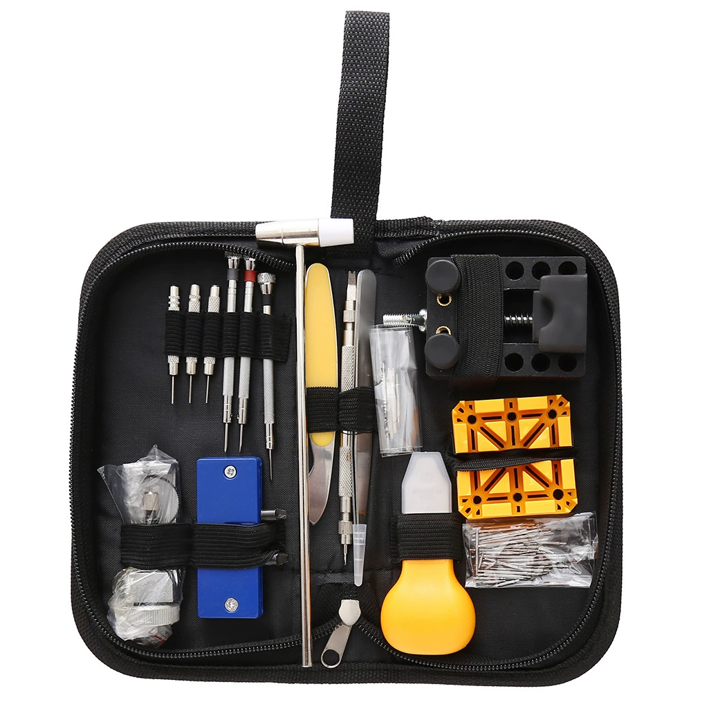 Инструмент для ремонта домашних часов Набор из 130 штук Набор часов для смены батареи Ежедневный инструмент для смены ремешка инструмент