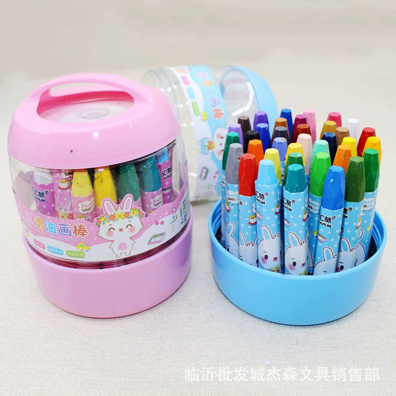 Huilin 1936 цилиндр масляной живописи палку детские моющиеся карандаш 24 цвет ученики начальной школы шестиугольная картина маслом палка живопись костюм