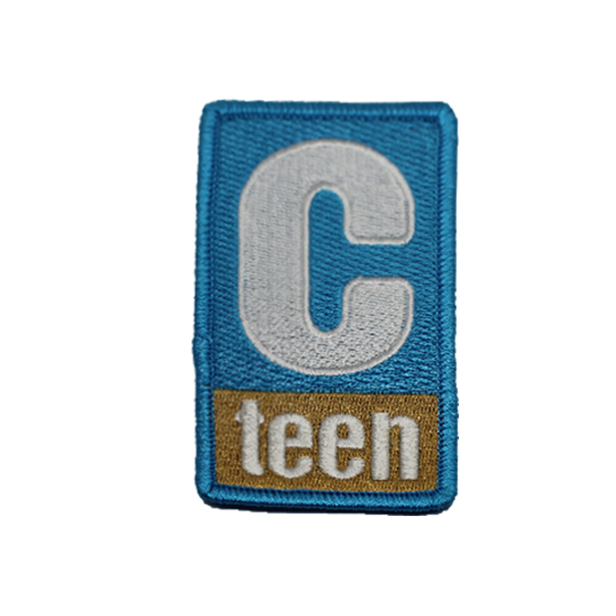 清新方形字母刺绣章 电脑精细绣花  绣花厂刺绣 小批量定制刺绣章