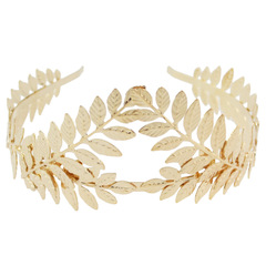 New Fashion Leaf Headband, European and American Trendy Street Style, Elegant Princess Hair Accessory, Bridal Crown Direct Sale