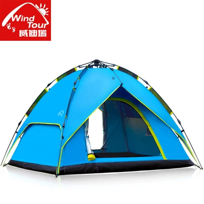 Tent outdoor 3-4 people full Çadırlar - blue-3-4-people