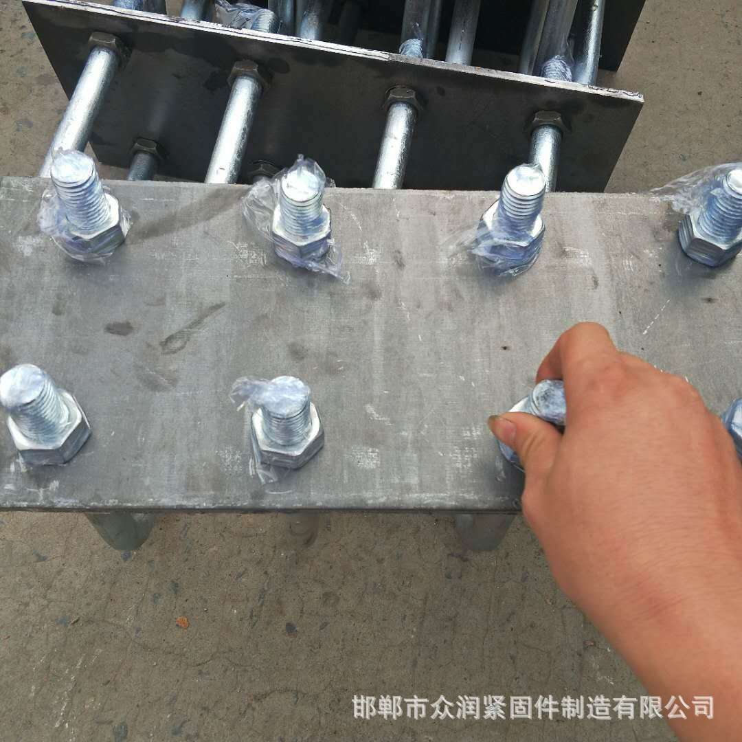 厂家直销预埋件 高质量预埋螺栓钢板来图可做U型螺丝预埋板配套