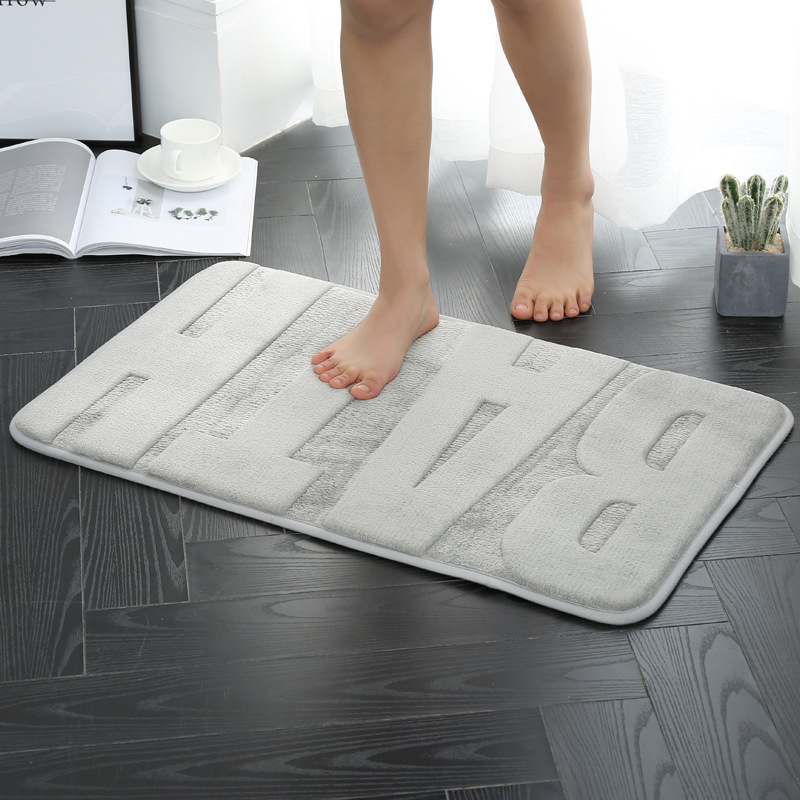 45X75 engrosada alfombra de piso absorbente alfombra de la puerta sala de estar dormitorio cocina alfombra de entrada baño estera antideslizante alfombra de esponja