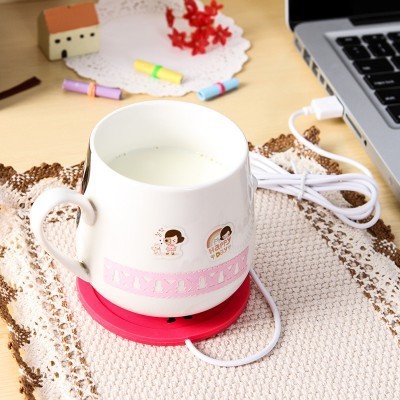 Cartoon soft rubber thermal coaster anti-slip pad usb heating coaster cartoon pvc coaster wholesale customization