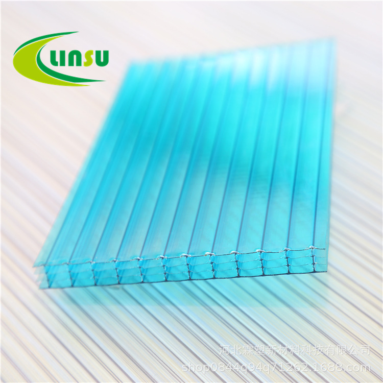 热销十年原料保温搭棚材料四层中空PC阳光板10mm生态大棚阳光板