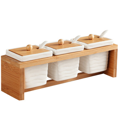 厨房用品调味罐欧式简约厨具陶瓷调料盒三件套 厂家直销调料罐|ru