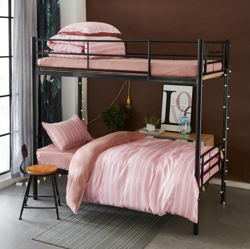 简约时尚现代家居床单六件套1.0m床学生宿舍被褥套装单人床三件套|ms