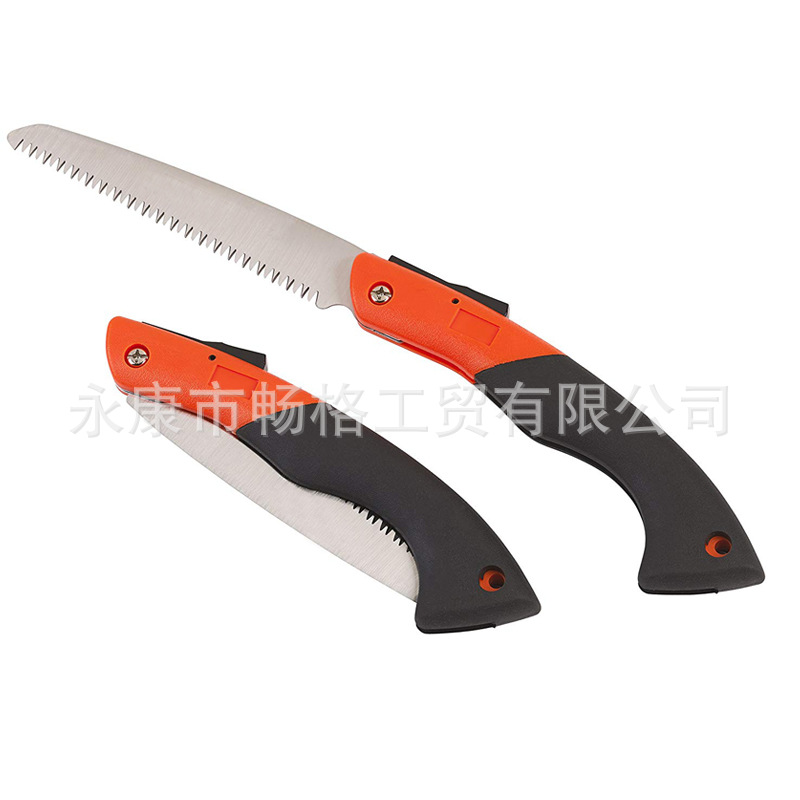 厂家批发园林工具折叠锯手锯三面磨齿园林锯树枝锯