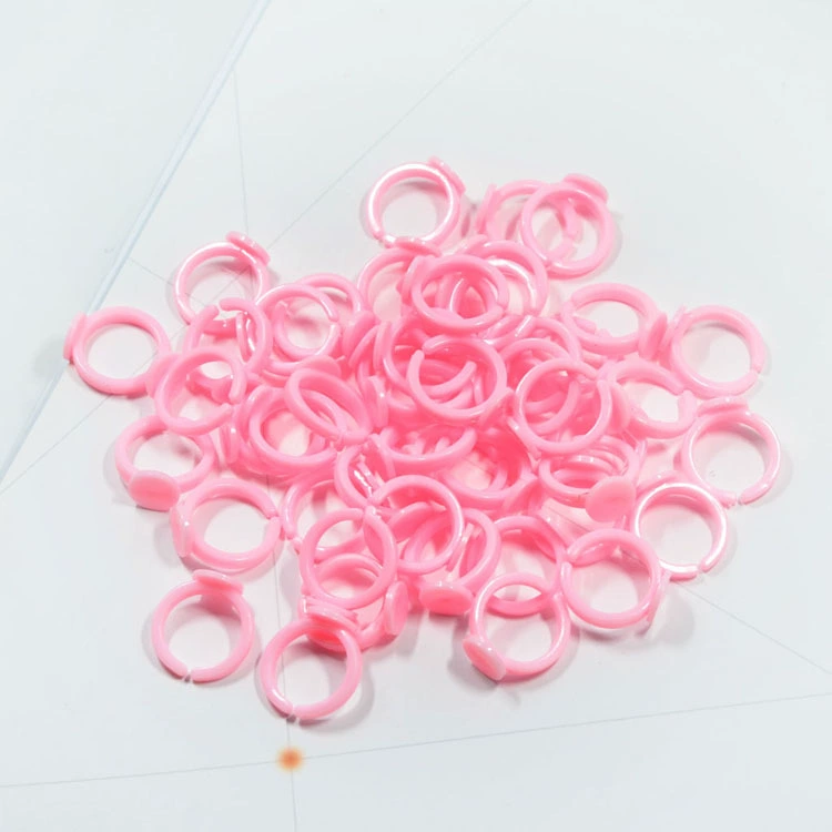 Children's hair accessory handmade, fuchsia plastic ring, accessories, DIY