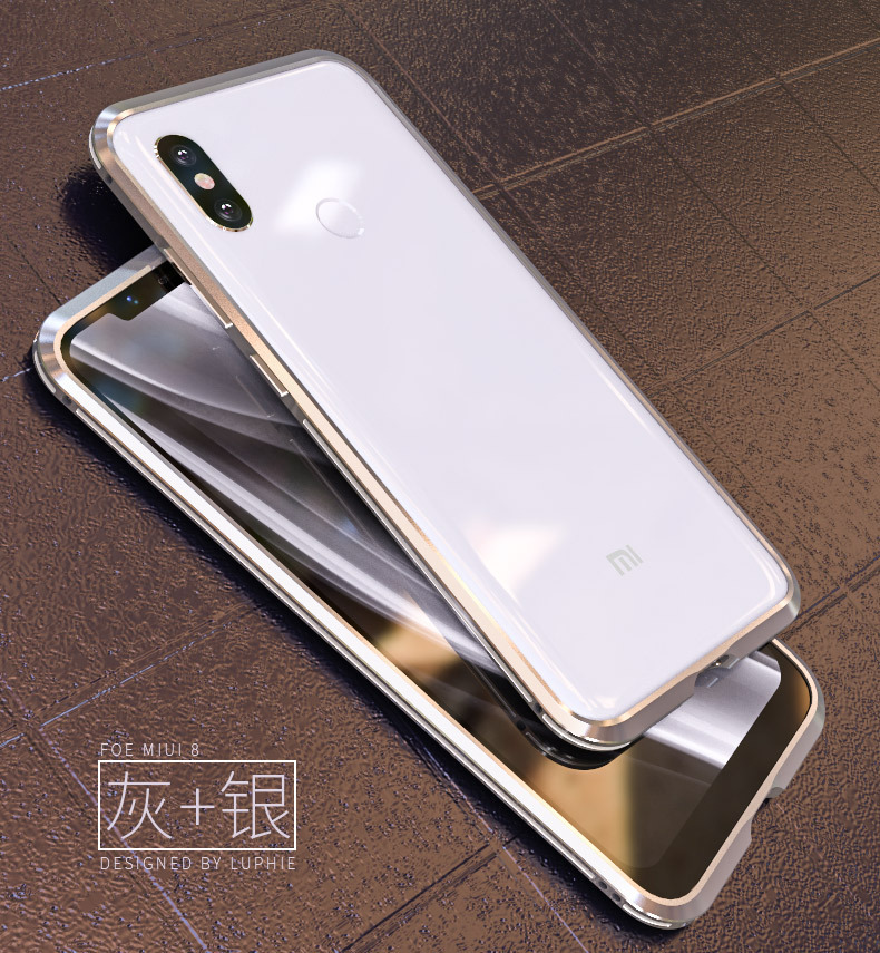 Luphie Bicolor Blade Sword Slim Light Aluminum Bumper Metal Shell Case for Xiaomi Mi 8
