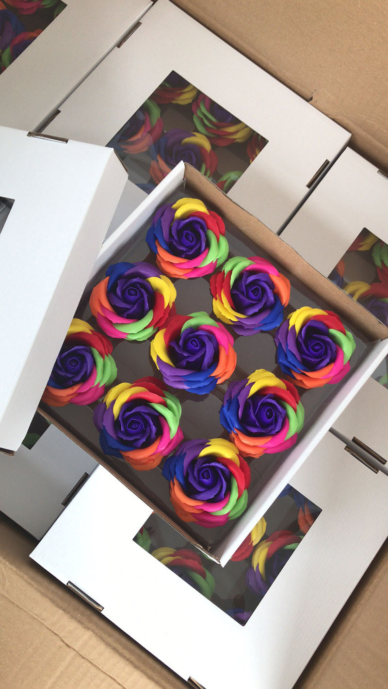 125g Weight Fashion Style Multicolor Color Wholesale 7 Color Rose Soap Flower Soap Flower Wedding Gift Valentine's Day Gift Box 6