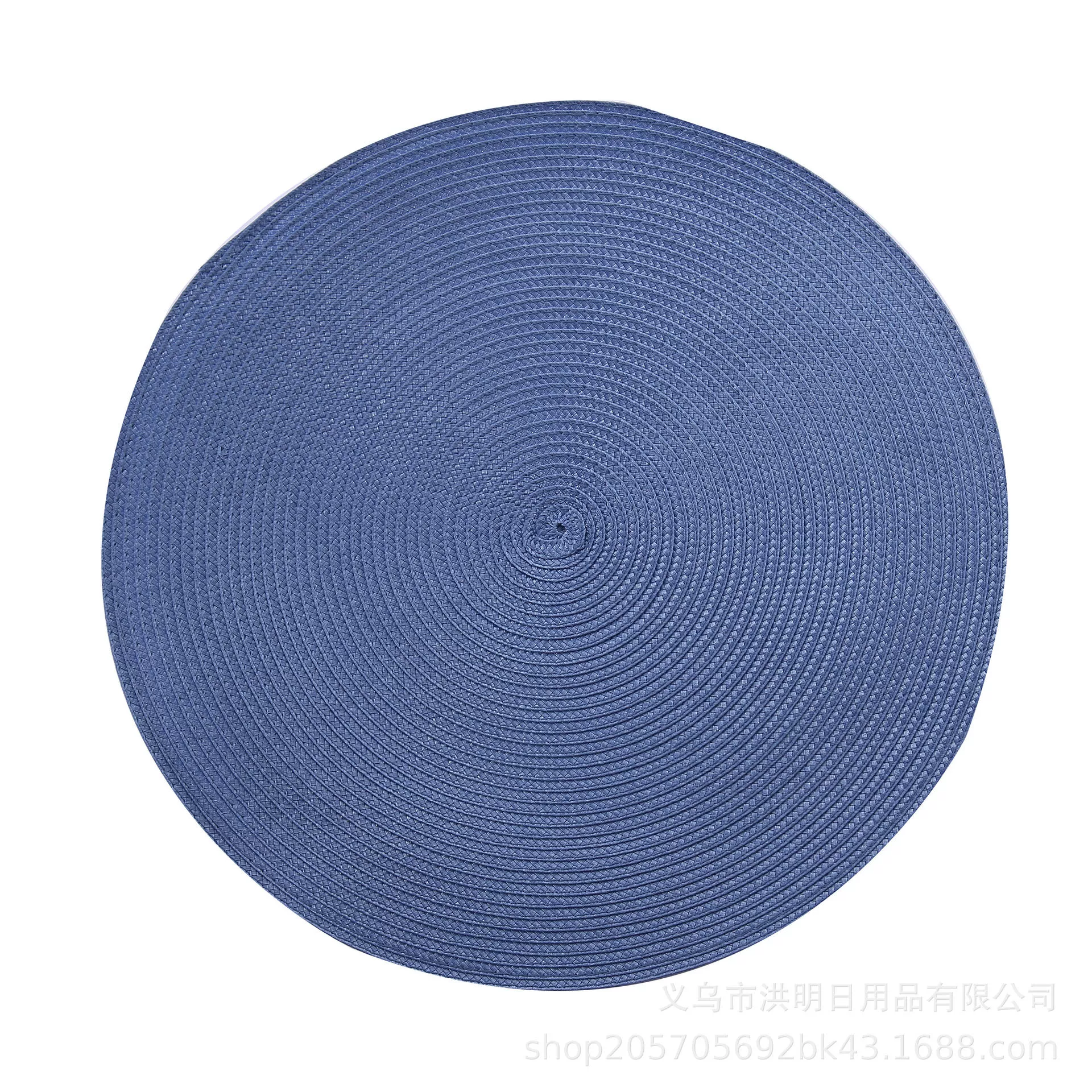 [彩色圆形PP简约风格餐垫杯垫隔热垫餐具垫碗盘垫日式仿草编餐桌垫]