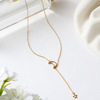 Nj421 Han Zhishang's new littering chain Sweet and popular, simple retro moon star pendant necklace wholesale