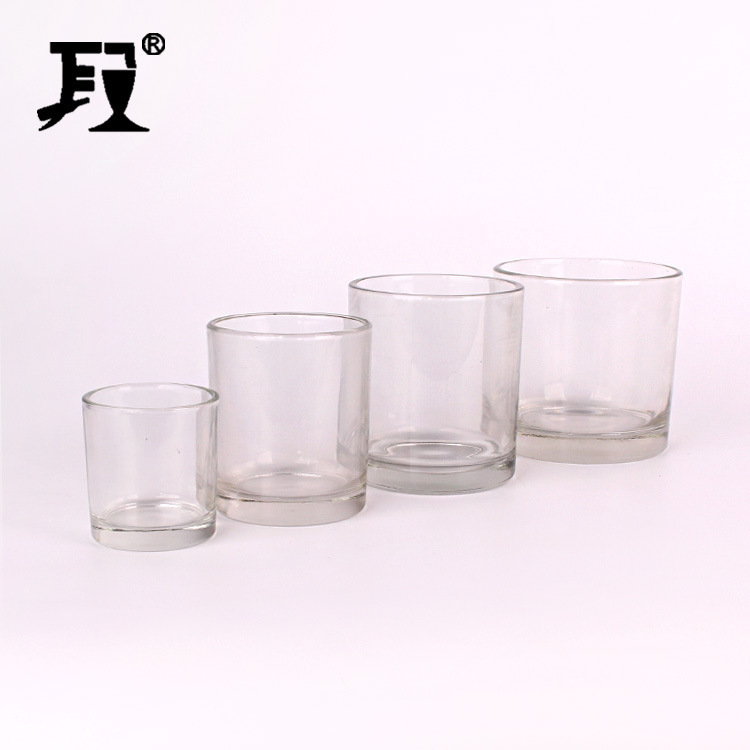 厂家现货供应蜡烛台 复古香薰玻璃瓶摆件烛台直筒大口玻璃杯