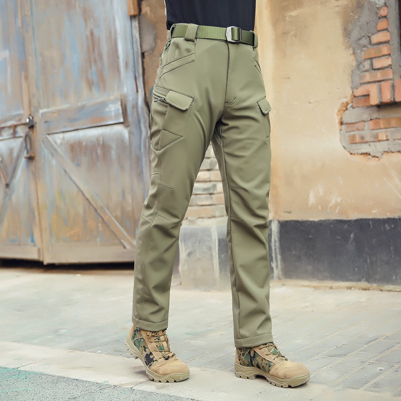 Man's clothing Archon Outdoor sharkskin soft shell pants Tactical Army Leggs Assault pants Waterproof warm men's camouflage_viptrois.com