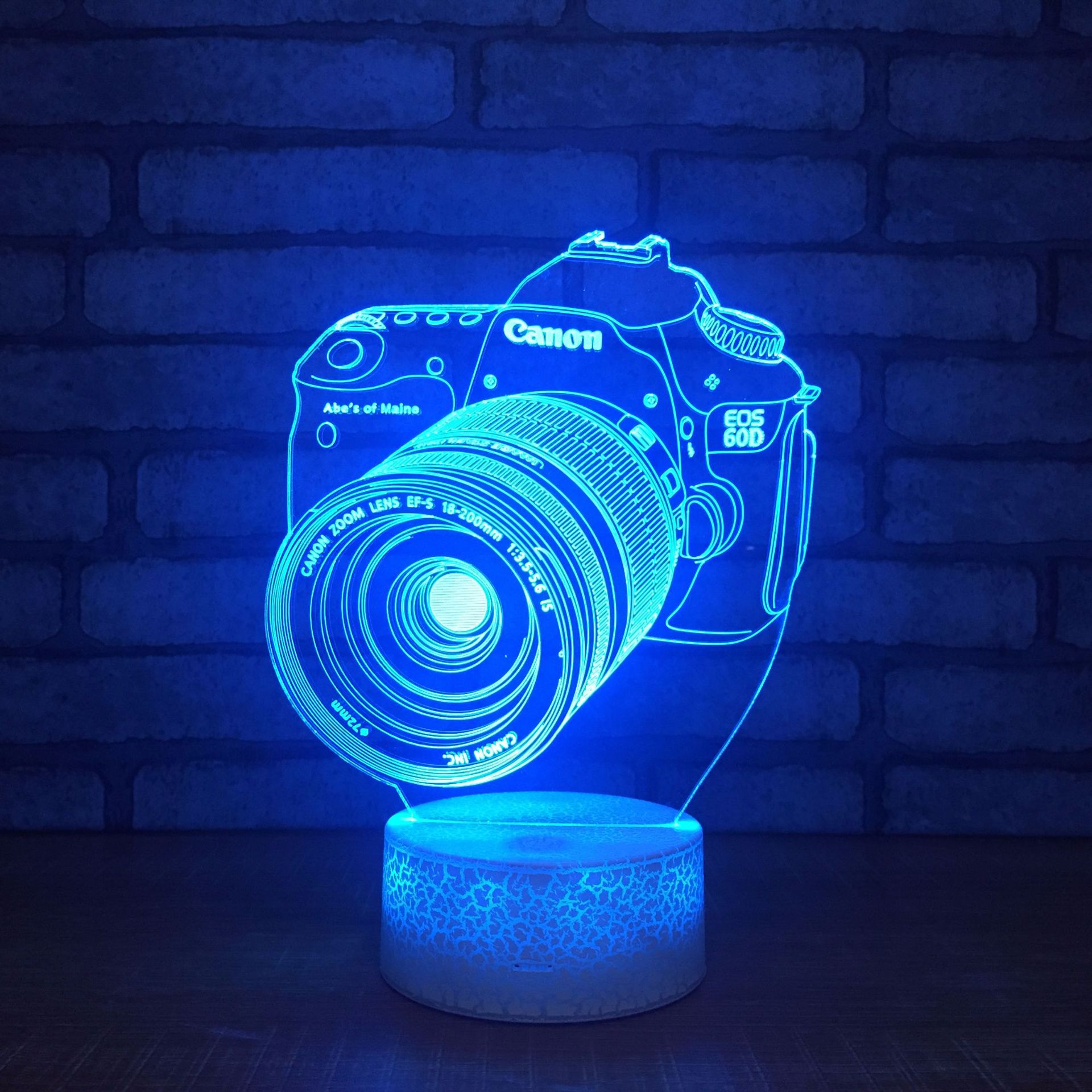 爆裂纹3D灯小夜灯台灯