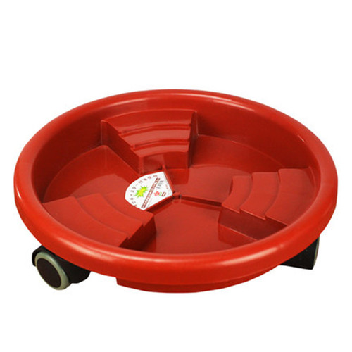 Resin universal wheel removable plastic potted plant chassis with round base, thickened ceramic flower pot bottom wheel tray