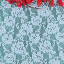 涤氨锦氨玫瑰花弹力蕾丝面料 婚纱针织面料 几何双色复合面料