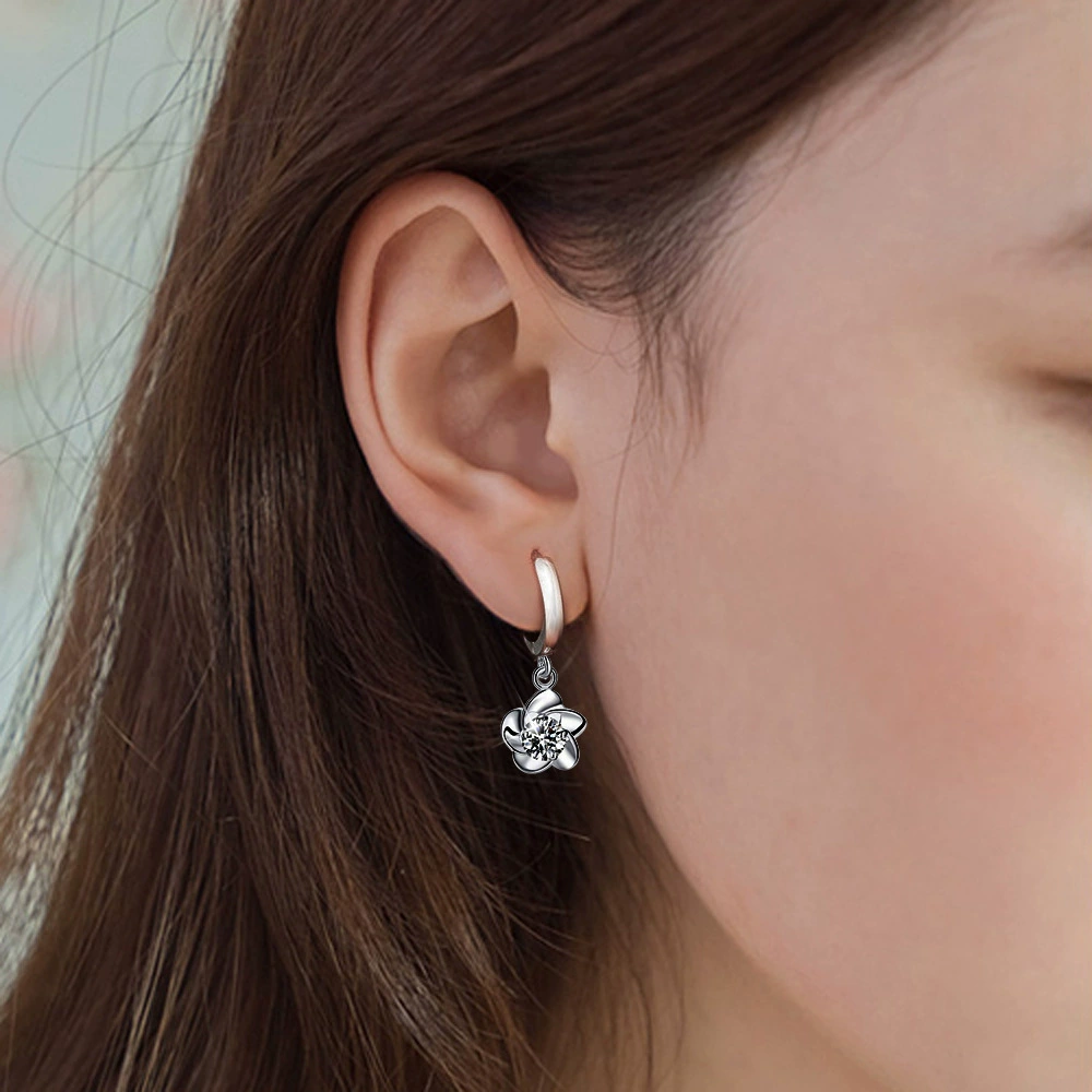 Серебряные серьги, желание, цветовидные, японские и корейские