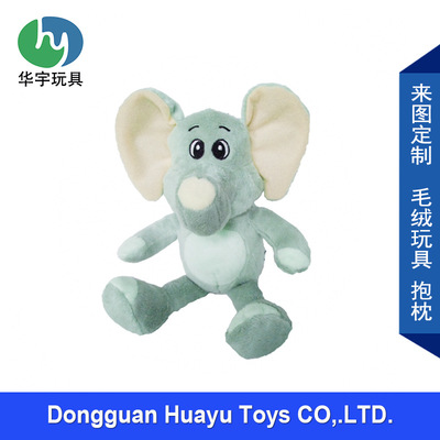 玩具工厂现款带吊绳的大象毛绒玩具吊绳环保涤纶毛绒布|ms