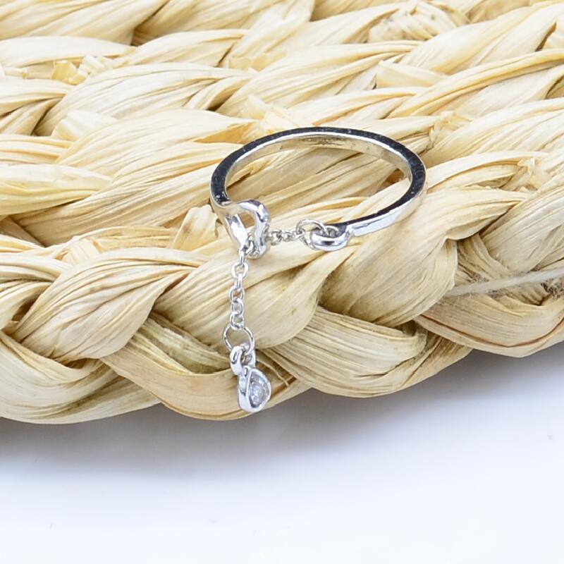 1 Piece Simple Style Water Droplets Heart Shape Alloy Plating Inlay Zircon Women's Charm Ring display picture 2