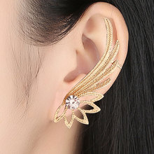 韓版夏天新款耳飾時尚個性鏤空天使翅膀耳夾耳掛女潮流耳環