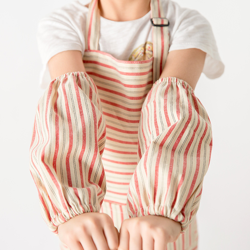 Delantal de los niños con mangas ropa chef traje lindo verano Delgado logotipo personalizado caligrafía creativa clase entrenamiento algodón y lino