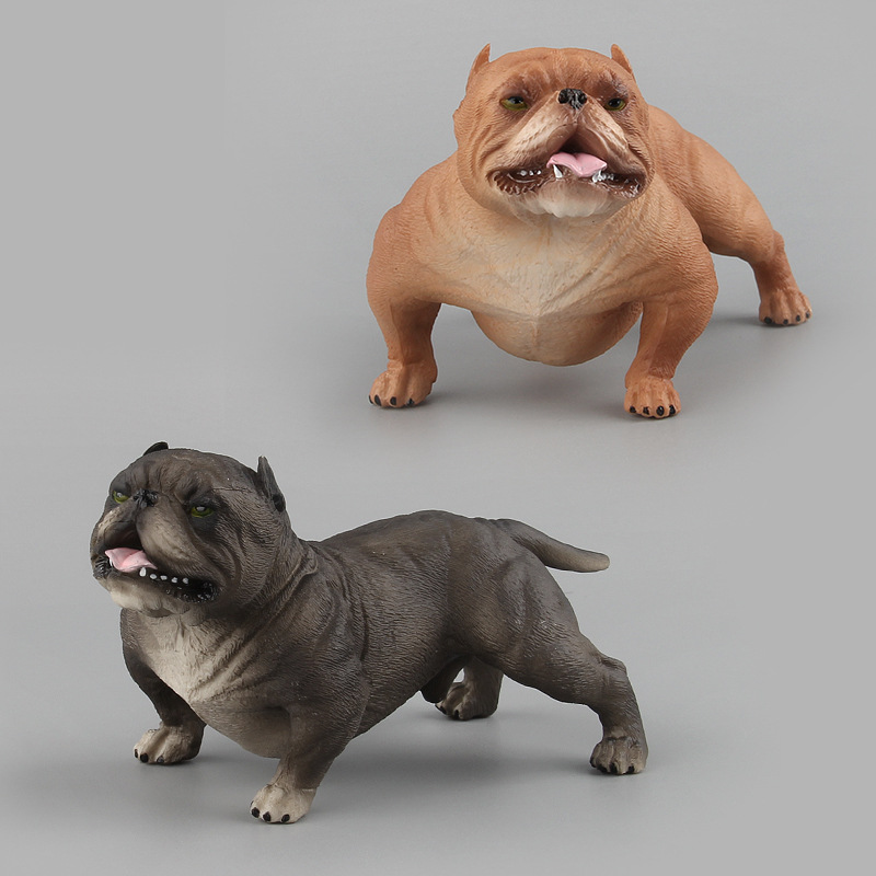 Venta caliente transfronteriza simulación infantil aves de corral modelo animal jugar juguete bulldog malvado perro modelo animal adornos