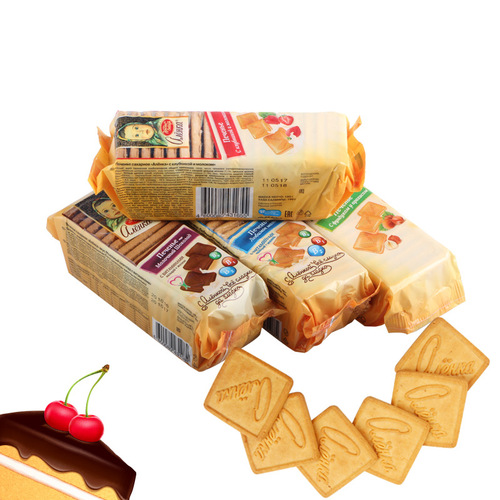 Russian Giant Cookie Chocolate Milk Breakfast Travel Snack Office Leisure Snack 190g