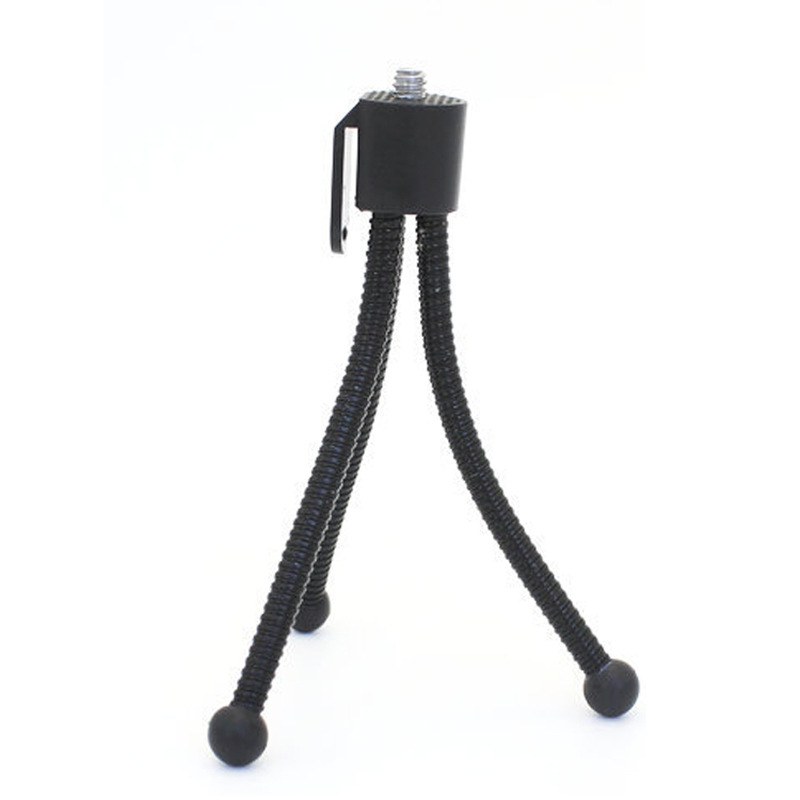 现货黑色小铁三角架通用任意变形自由弯曲手机拍照小章鱼三脚架