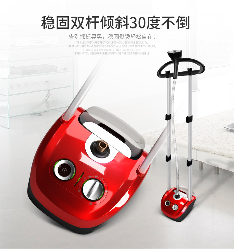 Wah Sum 819 Double pole Garment Steamer Household Irons Mini hold vertical Hanging type clothes ironing machine