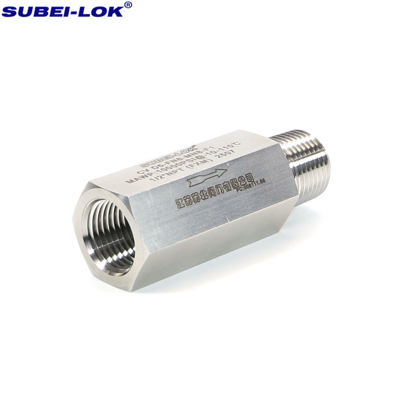 供应高压内外螺纹单向阀  1/2NPT内外丝高压单向阀