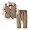 Shirt for boys, vest, trousers, bow tie, children's set, dress, children's clothing, Birthday gift