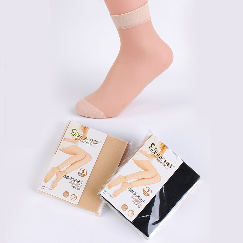 5 pairs packing lady Short stockings Short crystal stockings Thin section Market supermarket Selling Short stockings Manufactor