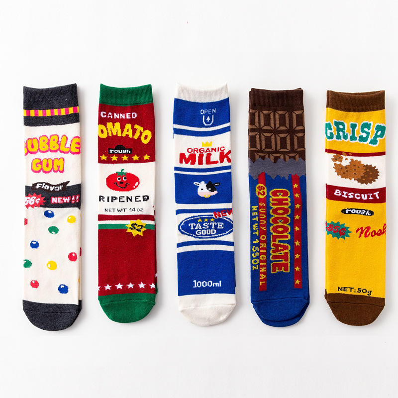 Unisexe Décontractée Vêtement De Rue Dessin Animé Nylon Coton Jacquard Crew Socks Une Paire display picture 1