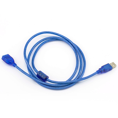 USB cable manufacturer transparent blue 64-bit USB extension cable 1.5 meters USB extension cable USB data cable 1.5 meters