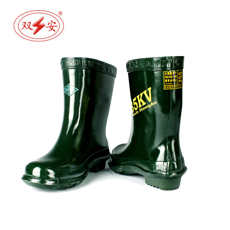 广州批发双安35kv高压绝缘靴 电力高压绝缘靴 绝缘电工绝缘雨靴现