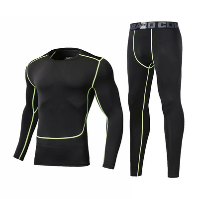 Sports suit Tights Long sleeve Sports fitness Quick drying elastic children football Basketball Bottoming coat