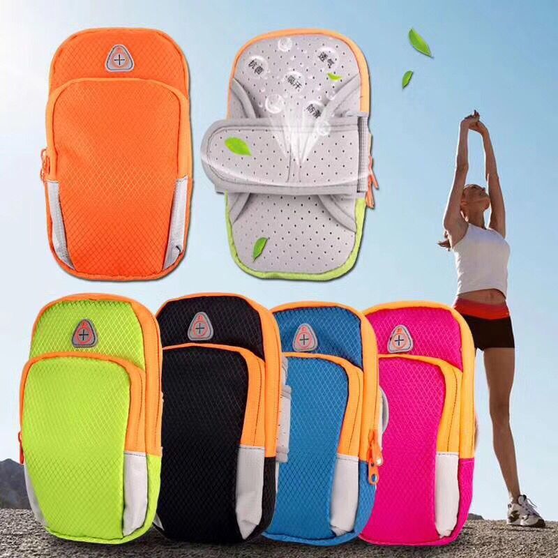 Manufactor Direct selling Diamond lattice waterproof Arm bag outdoors motion Arm bag run Mobile phone bag 6 inch Customizable logo