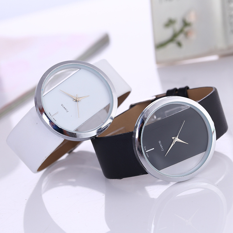 Fashion Simple Transparent Double-sided Hollow Watches Quartz Casual Watches Wholesale Nihaojewelry display picture 1